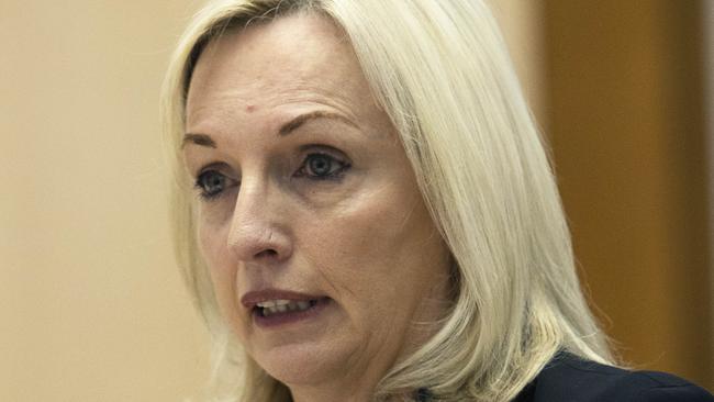 Australia Post chief executive Christine Holgate during Senate estimates in Canberra. Picture: NCA NewsWire/Gary Ramage