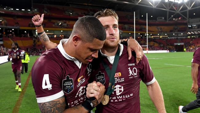 Queensland dictated the terms of the game in the Origin decider and came out on top. Picture: Getty Images.