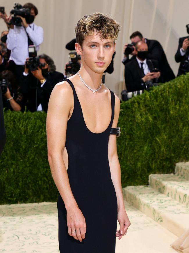 Sivan at the 2021 Met Gala Celebrating In America: A Lexicon Of Fashion in New York in 2021. Picture: Getty