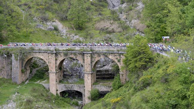 The fifth stage of the Giro d’Italia from Taranto to Viggiano. Picture: AP