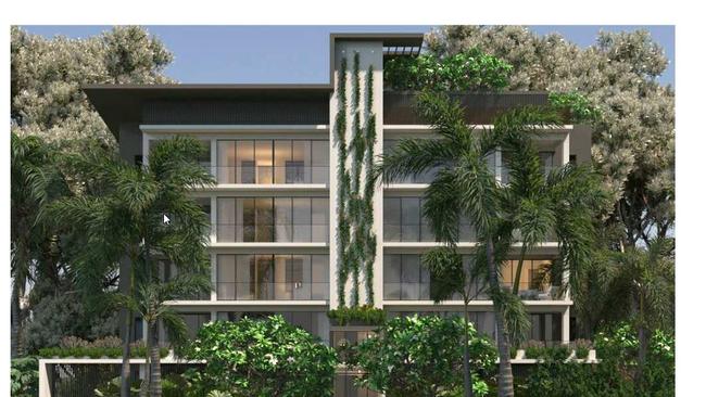 Plans for a five storey apartment tower at 17 Veivers Rd, Palm Cove, were lodged in March this year. The developers say the building would be 22.4m high. Picture: Supplied