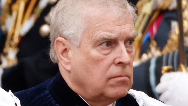 Prince Andrew at Westminster Abbey after the coronation. Picture: Odd Andersen/AFP