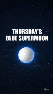 Thursday's blue supermoon