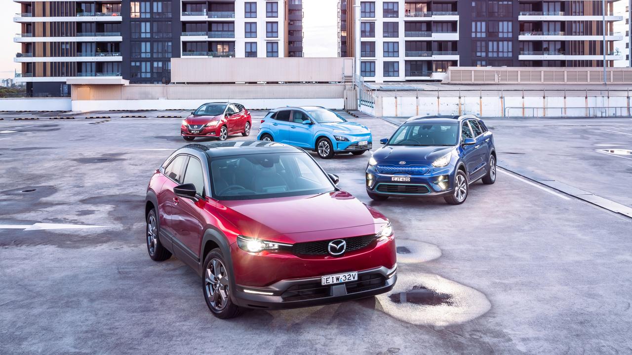 Mazda’s MX-30 took on the Nissan Leaf, Kia Niro and Hyundai Kona in a comparison test.