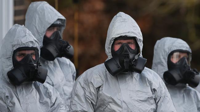 Personnel after former Russian spy Sergei Skripal and his daughter Yulia were poisoned in Salisbury, UK. Picture: Daniel Leal-Olivas.