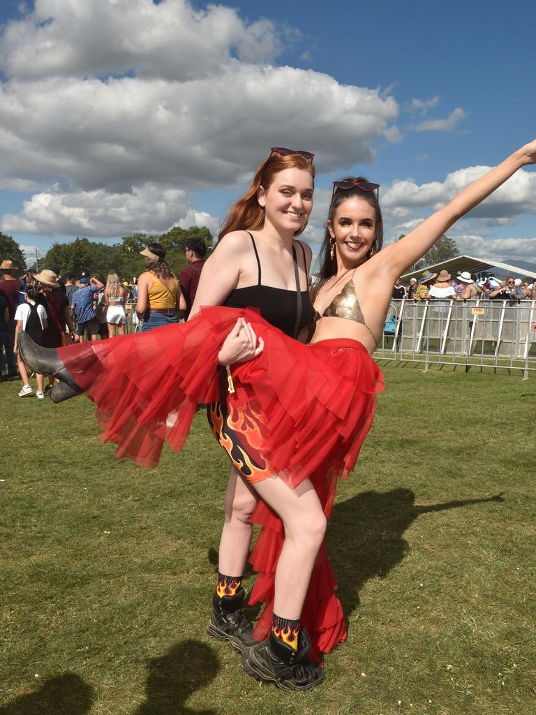 Did Star Wars fans notice Princess Leia made an appearance at Groovin? Townsville Groovin the Moo. Jess Burns and Emily Tito. Picture: Evan Morgan