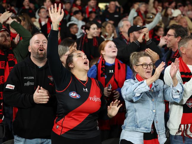 Essendon fans were jubilant after their victory.
