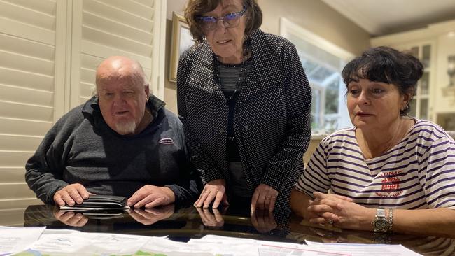 Darryl Reid with fellow concerned residents. Picture: Brinley Duggan