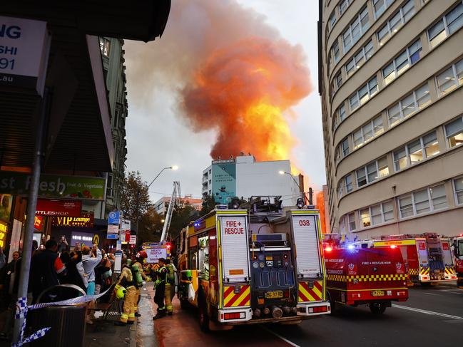 The fire was one of Sydney’s biggest in decades. Picture: Richard Dobson