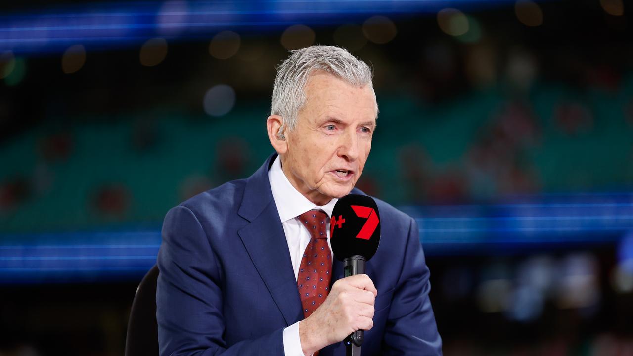 Bruce McAvaney will be back on the mic in 2025. (Photo by Dylan Burns/AFL Photos via Getty Images)