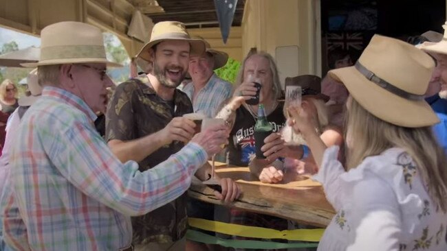 Jack Whitehall and his father Michael (left) filming Travels With My Father in Australia last year.