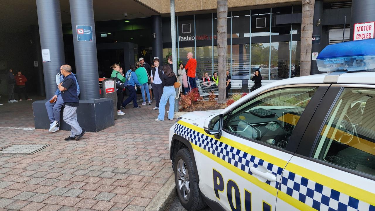 Police took control of the Westfield centre for a brief period on Sunday. Picture: NewsWire / Brenton Edwards