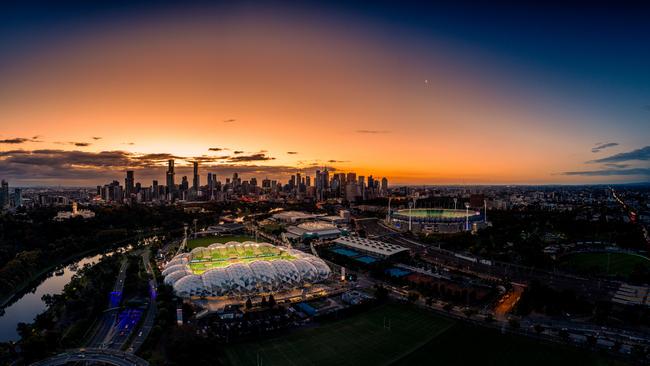 East Melbourne. Airviewonline unveils Australia's top aerial views captured or curated by veteran photographer Stephen Brookes. Picture: Stephen Brookes