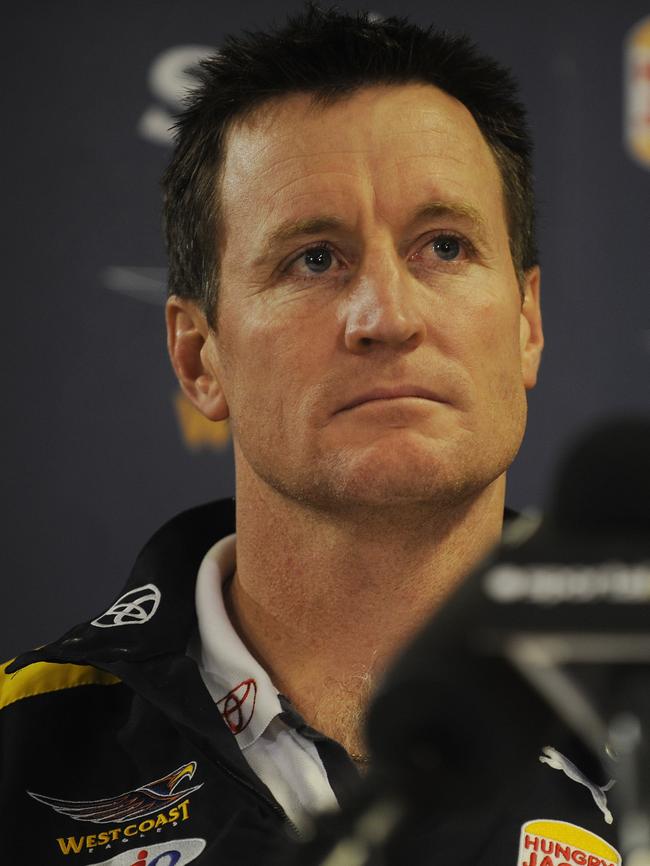 2009: West Coast Eagles coach John Worsfold.