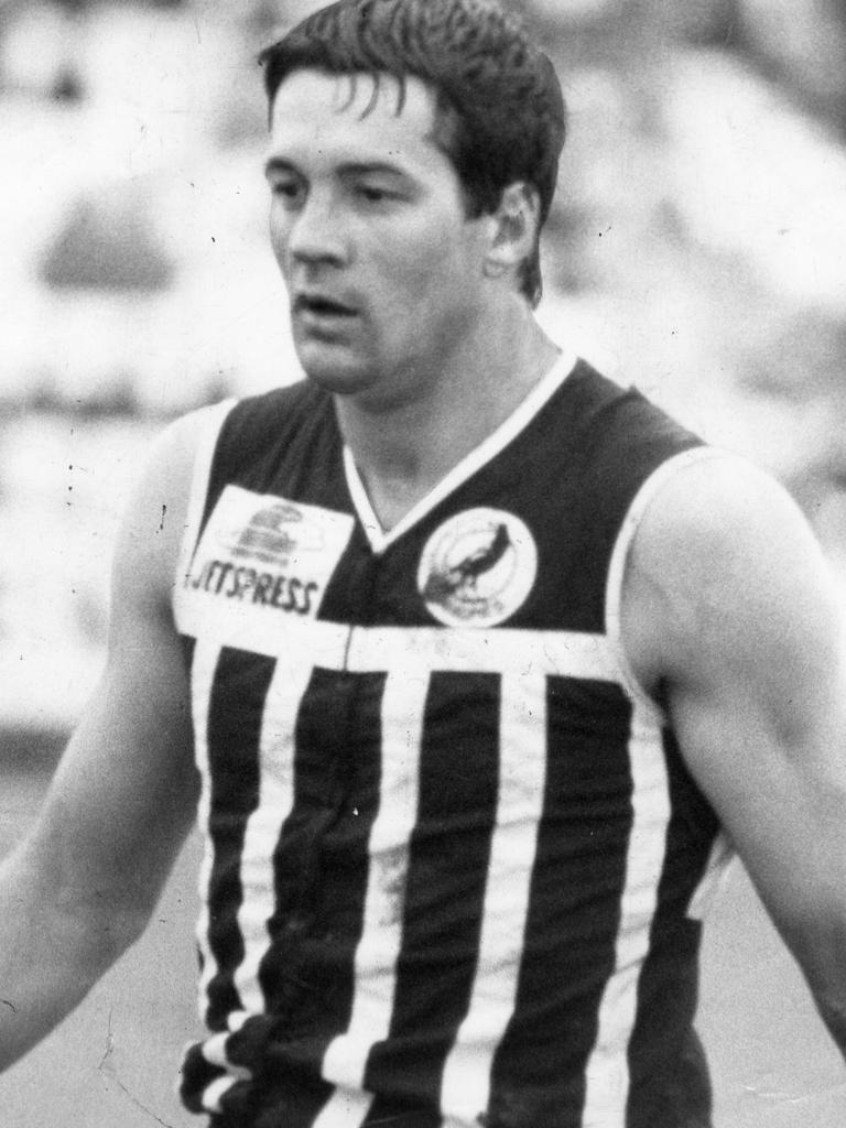 David Granger walks from Football Park after the 1982 preliminary final against Glenelg.