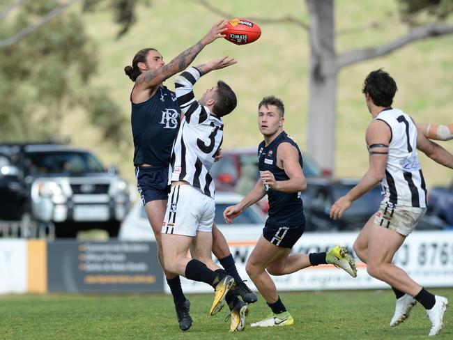 Narre Warren and Berwick clash in last year’s decider. Picture: Chris Eastman/AAP