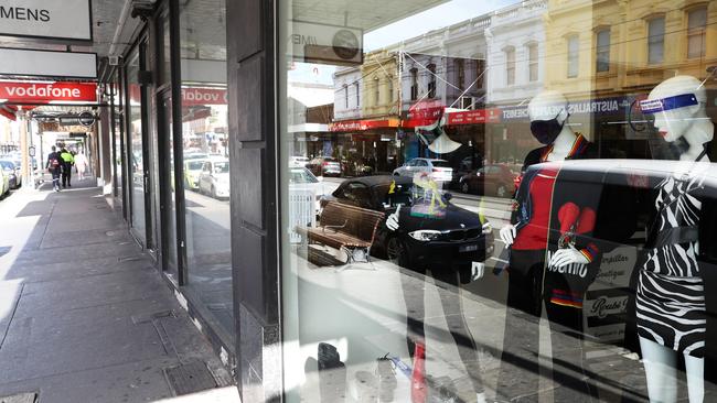 The usually bustling Chapel Street has been almost empty during Melbourne’s lockdown. Picture: David Crosling