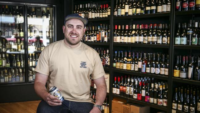 Port Admiral Hotel bottle shop manager Christian Mular. Picture: AAP/Mike Burton