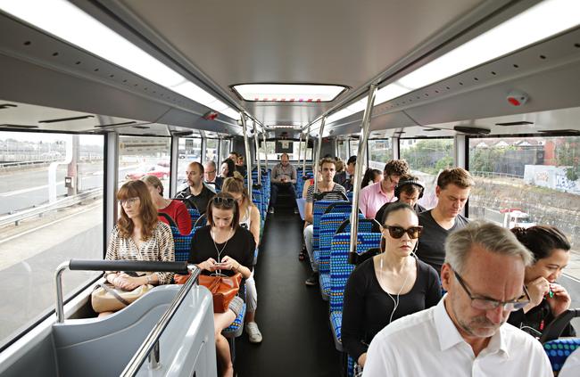 Upstairs on the new B-Line bus Picture: Picture: Adam Yip