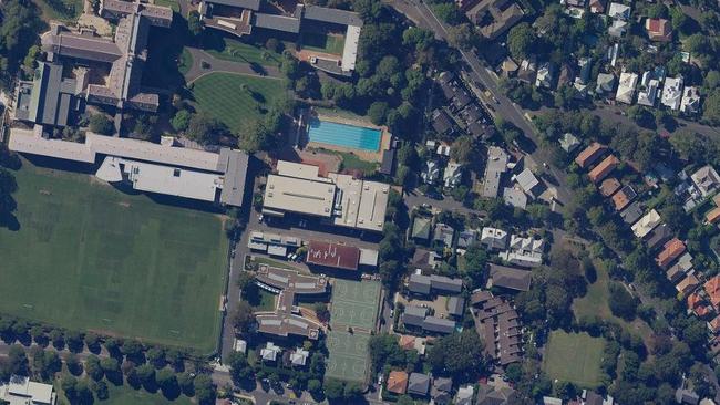 An aerial view of St Joseph’s College, Hunters Hill.