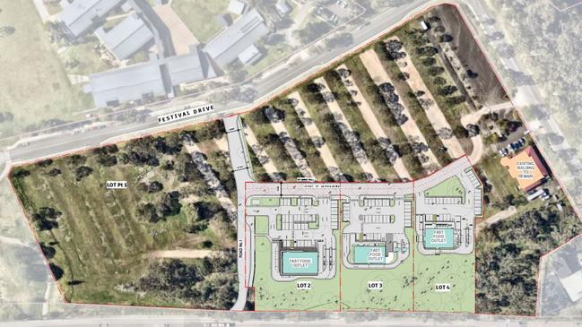 A controversial fast food development featuring KFC, McDonald’s and Guzman y Gomez has been approved for Kariong. Picture: Supplied