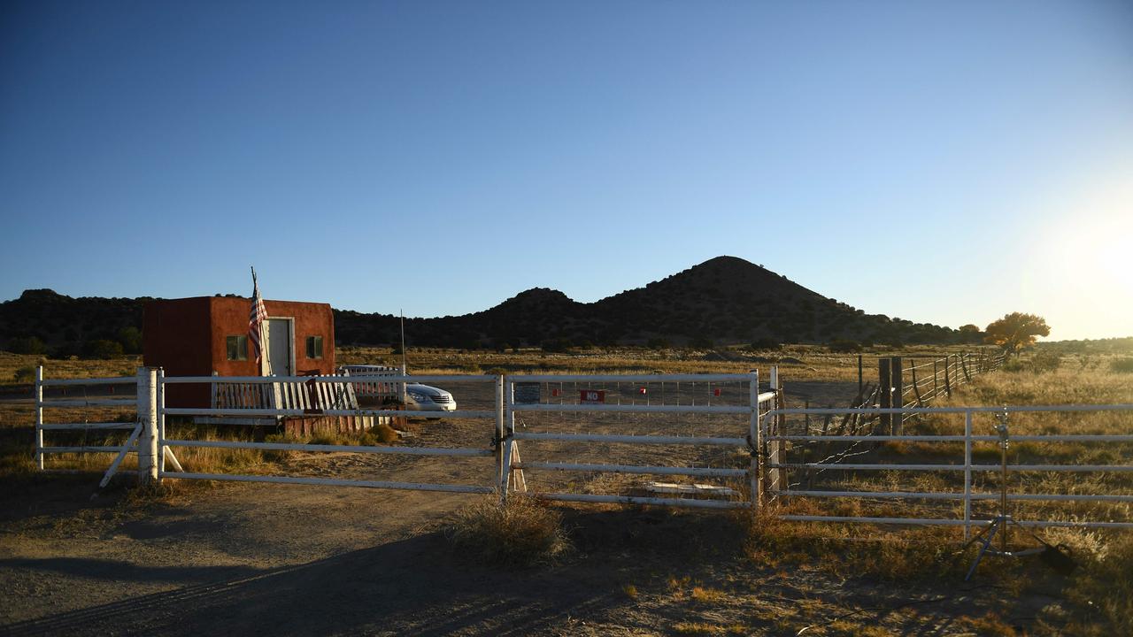 The Santa Fe property where the movie was being filmed. Picture: Patrick T. Fallon / AFP