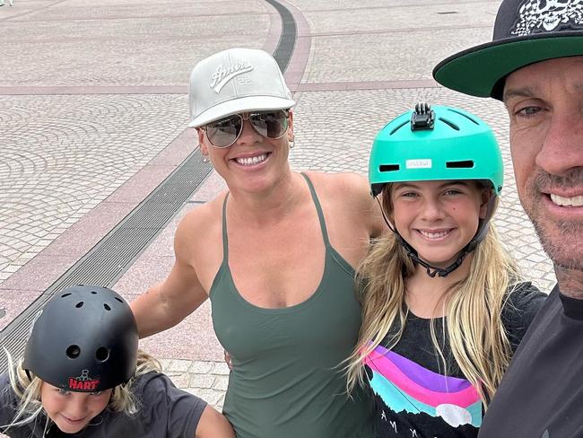 Pink posts on Instagram her cycle around Sydney. Picture: Instagram