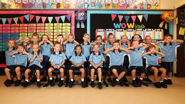 MFY21 - Highland Reserve State School Class C. PREP C BACK ROW (L-R): Stella Stevens, Katiyah Sharp, Cole Mitchell, Luca Bailey, Lucas Turner, Denver Bell, Deacon Fowler, Aliyah Salman, Charlotte Sullivan, Quinn Johnson, Paige Dickinson, Elle Stoilov, Jax Austin FRONT ROW: Hudson Allen, Kelcea Withers, Kade Van Der Neut, Mason Ma, Harrison Gray, Oakland Minter, Noah Cupples, Codie Martin Photograph : Jason O'Brien