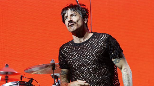 Red Hot Chili Peppers frontman Anthony Kiedis delights fans at their recent Sydney concert. Picture: Jonathan Ng