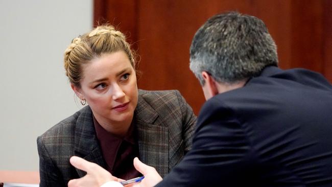 US actress Amber Heard in court this week. Picture: AFP