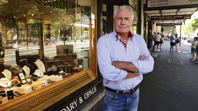 Paul Hain offered to pay 25 per cent more in rent to keep his opal store Rockhounds in the Rocks - to no avail. Picture: Justin Lloyd