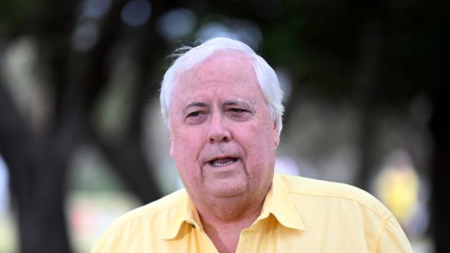 Mining billionaire and superyacht enthusiast Clive Palmer docks in the Docklands Marina. Picture: Dan Peled