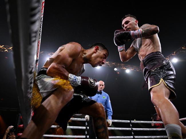 Sam Goodman vs. Cesar Vaca Espinoza. No Limit - Fight Night 14th May 2025 at Horden Pavilion. Pictures: No Limit Boxing/Gregg Porteous