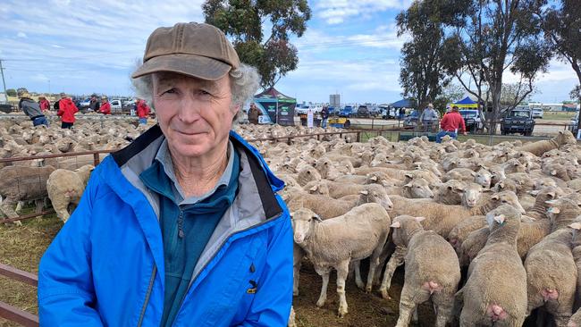 Martin Moore, who lives in Melbourne but has a farm at Euroa, paid $194 for ewes at the Jerilderie sheep sale and said it was a comfortable investment. “They are good buying I’d say,’’ he said.