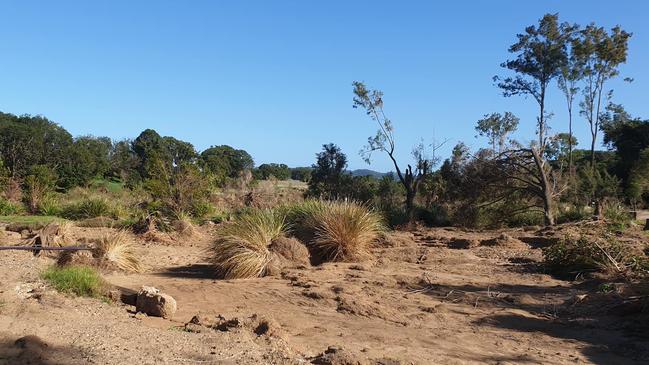 River to Rail Trail landscape after flood damage.