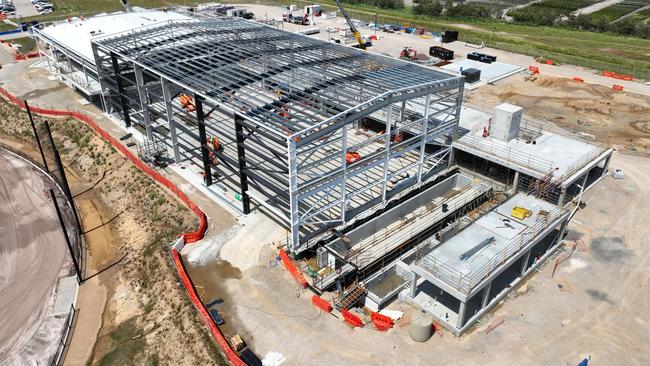 Hawthorn football club’s new Kennedy centre training precinct under construction . Picture : Supplied