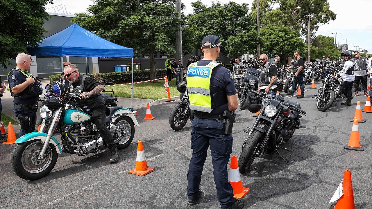 One report said Victoria’s anti-bikie laws “do not practically … prevent and disrupt organised crime”. Picture: Ian Currie