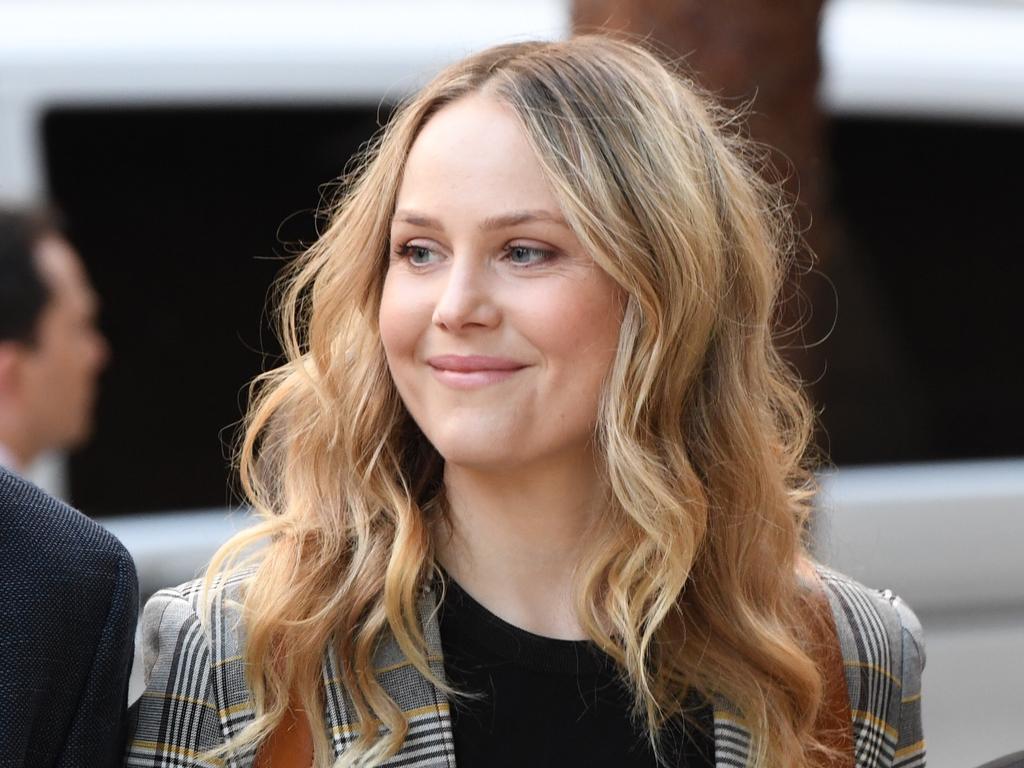 Actor Eryn Jean Norvill arriving at the Federal Court ahead of giving evidence on Tuesday. Picture: AAP