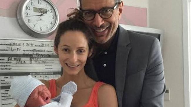 Emilie Livingston and Jeff Goldblum with son Charlie Ocean.