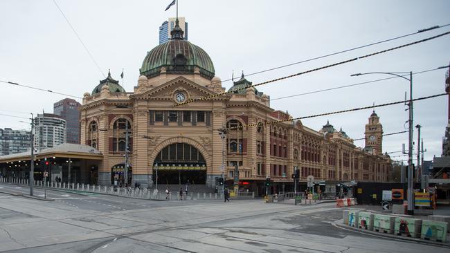 An almost empty Melbourne CBD. Picture: NCA NewsWire/Paul Jeffers