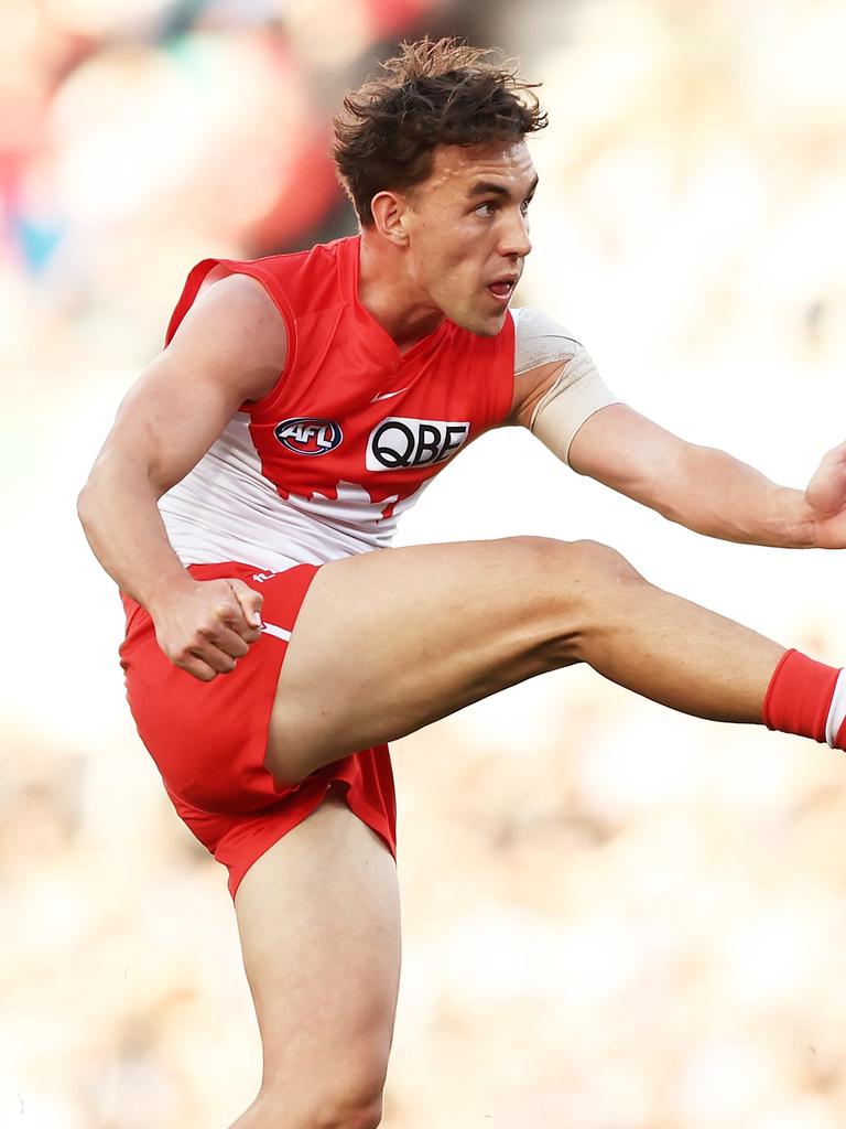 Ryan Clarke is likely to clamp down on Stewart. Picture: Matt King/AFL Photos