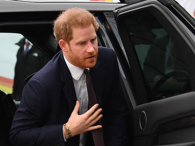 Prince Harry is ‘at war’ with the press over paparazzi activity. Picture: AFP