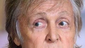 Octogenarian Beatle Paul McCartney does some eye yoga. Picture: Supplied