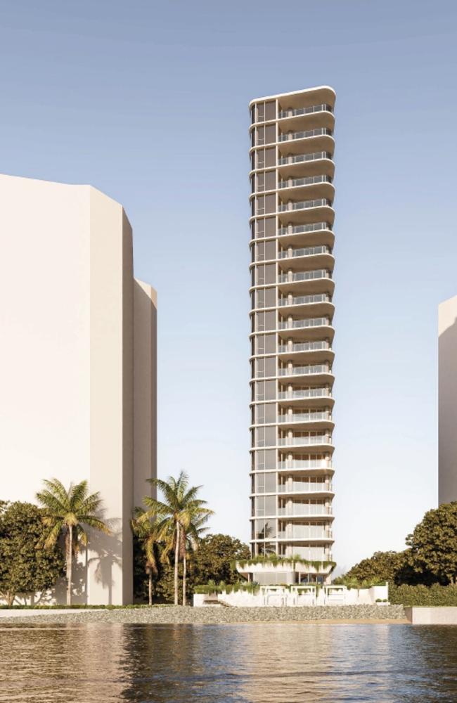 Artist impression of a proposed two-tower retirement village project on Bayview Street, Runaway Bay. Picture: Supplied