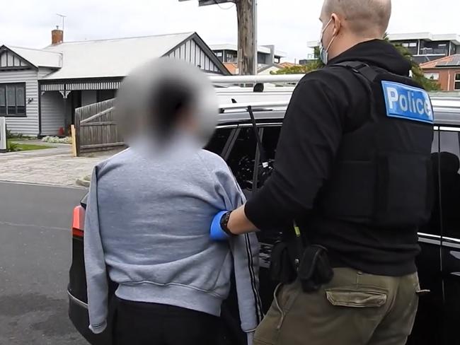 Detectives from Victoria’s Major Drug Squad swooped in on a home in West Footscray on Thursday where they allegedly seized 2kg of methylamphetamine and 1kg cocaine. Picture: Victoria Police