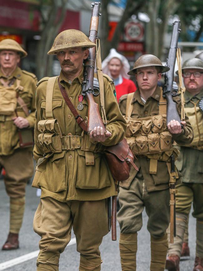 Brisbane 2023 Anzac Day parade. Picture: NCA NewsWire / Glenn Campbell