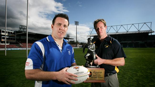 Illawara Rugby League 2006 grand final preview photo with Aaron Beath of Thirroul and Justin Holbrook of Dapto at WIN Stadium.