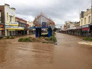 Aerial view Lismore of Lismore floods.