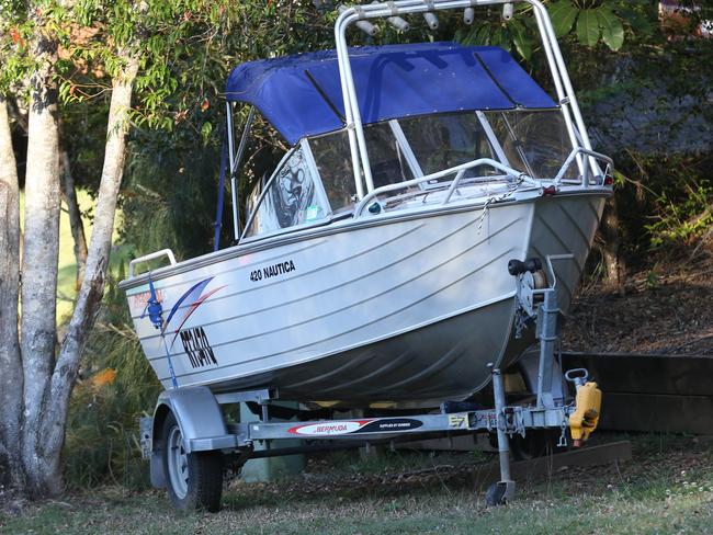 A boat seen parked on the kerb on Stanfield Drive, Upper Coomera, Gold Coast. Photo: Regi Varghese