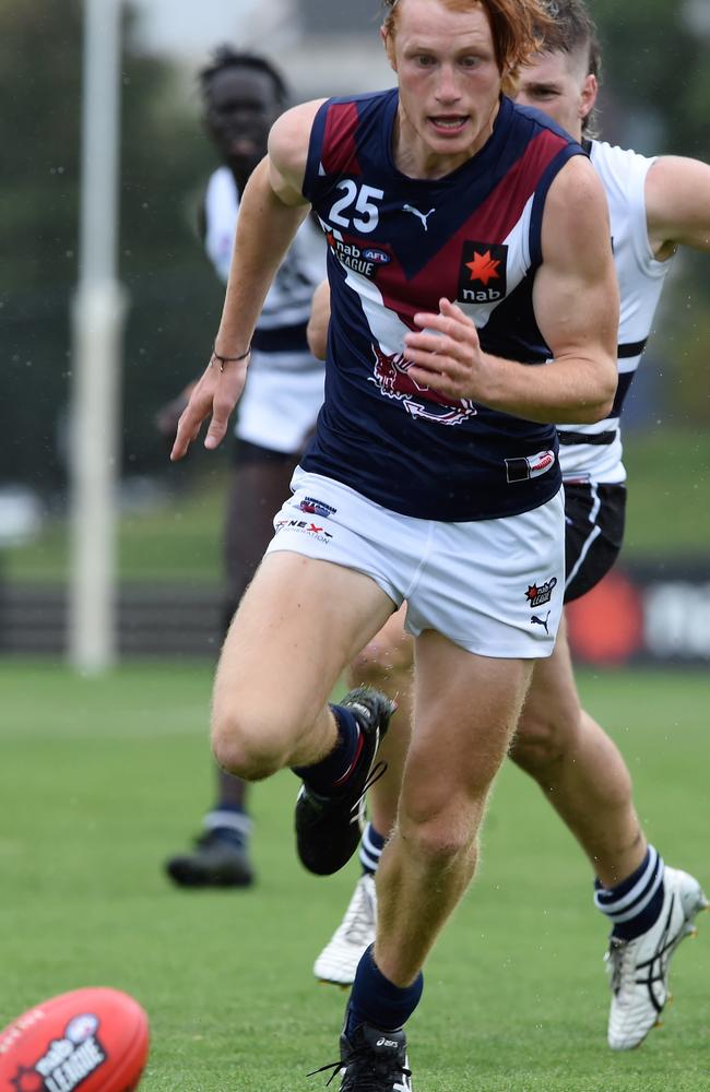 Sandringham Dragons newcomer Oliver Lowe chases the ball. Picture: Steve Tanner